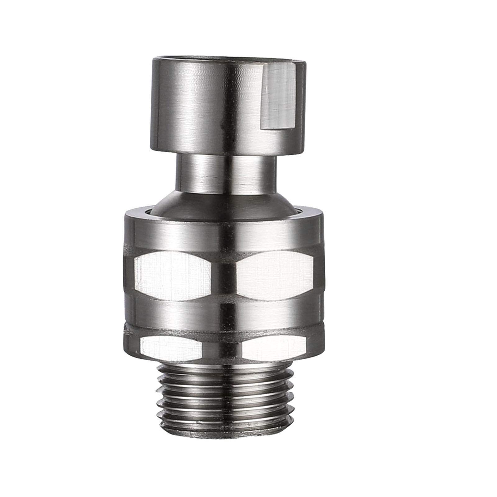 Photo 1 of Shower Head Swivel Ball Adapter Brass Adjustable Shower Connector Shower Arm Extension Bathroom Universal Showering Component (Brushed Nickel)