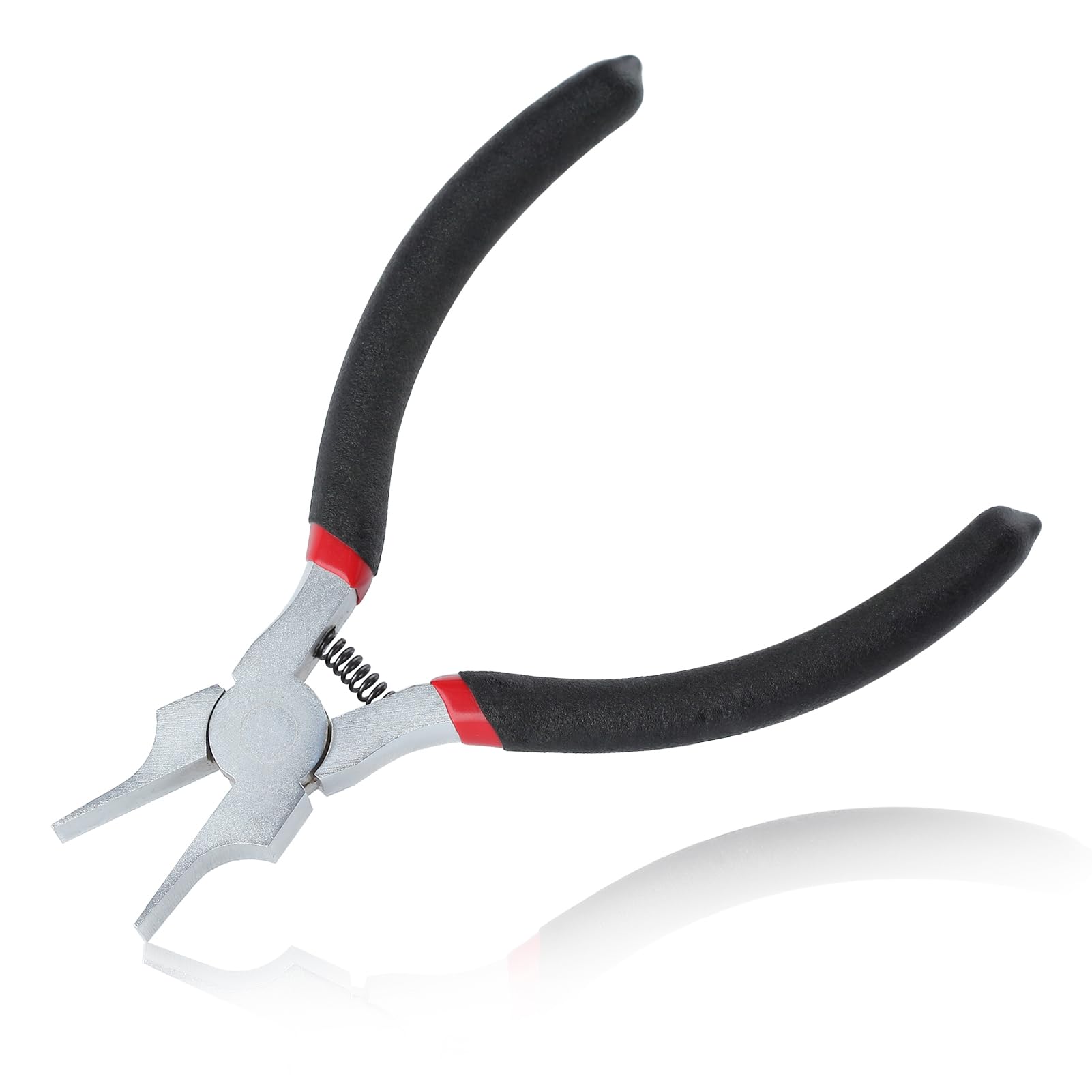 LEONTOOL 5 Inches Flat Nose Pliers for Jewelry Making Smooth Jaw Pliers, 1mm Ultra Thin Duckbill Pliers Precision Jewelry Pliers Mini Jewelry Making Tool for Wire Bending Straightening Ring Opening