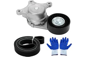 FQRANBO Drive Belt Tensioner Kit Replacement Fit for Ford Edge Explorer Flex MKS MKT MKX MKZ 2010-2019 3.5L 3.7L V6 Replace 38485 BT4E6B209CC 6PK1140