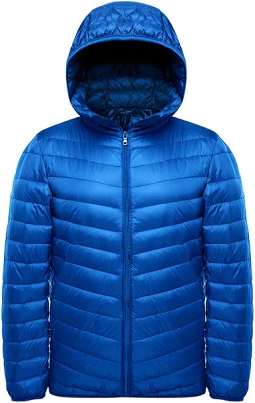 GOWINEU Ultraleichte Herren Daunenjacke Mit Kapuze wasserdichte Daunenjacken Lässig Warmer ...