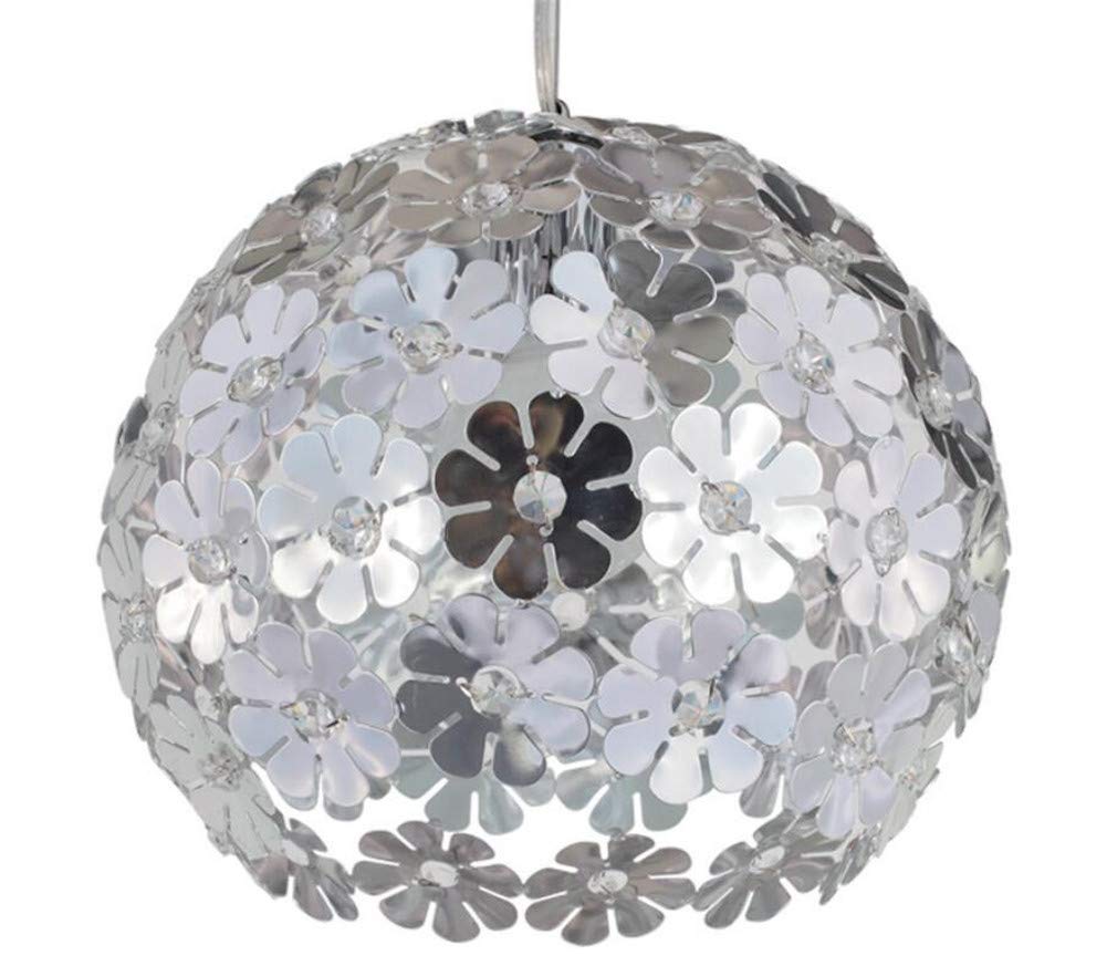 Trade Crystal Chandelier Metal Plum Lampshade Pendant Lighting Indoor Light Fixings for Dining Room Restaurants Galleries (Silver)