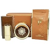 THE WHOO Radiant Essence Cushion Special Set (Main 15g + Refill 15g + Brush + Pouch) No.21 Light Beige, Intensively Hydrating for Moisturizing & Soothing skin. Made in Korea