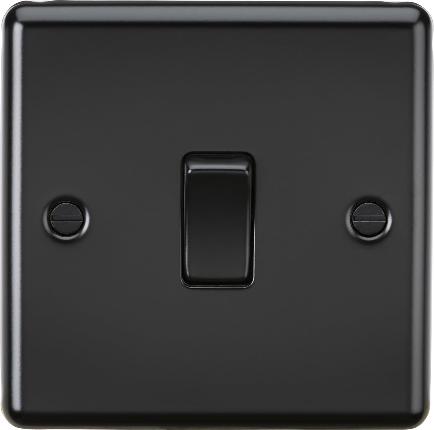 Knightsbridge 10AX 1G 2 Way Plate Switch - Matt Black