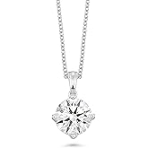 Carbon Atelier IGI Certified 1/4 to 4 Carat Round Brilliant Cut Lab Grown Diamond Solitaire Pendant Necklace for Women I 14k Gold Necklace (G-H, VS1-VS2, cttw) Adjustable 16 to 18 Inch Chain