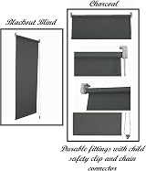 Thermal Insulated Blackout Roller Blinds Dark Grey 240x210cm Easy Fit view 3