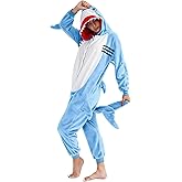vavalad Adult Shark Onesie Pajamas Unisex Cosplay Costume Women and Men