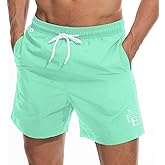 vxsvxm Beach Shorts Swim Trunks Quick Dry Men's Bathing Suit with Mesh Lining/Side Pockets