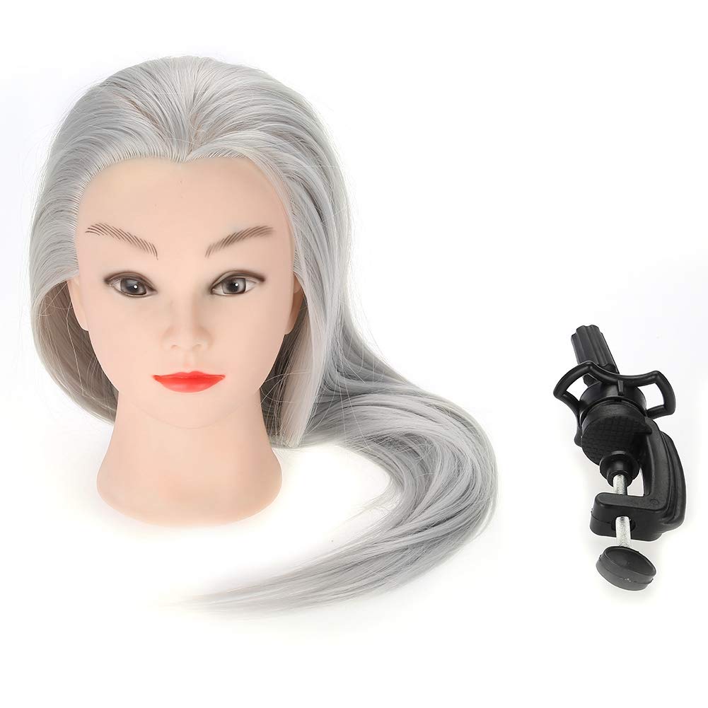 Hairstyling Practice Head Mannequin Dolls Head Cosmetology Hairdressing Training Head for Hair Salon Use(ET 172#)