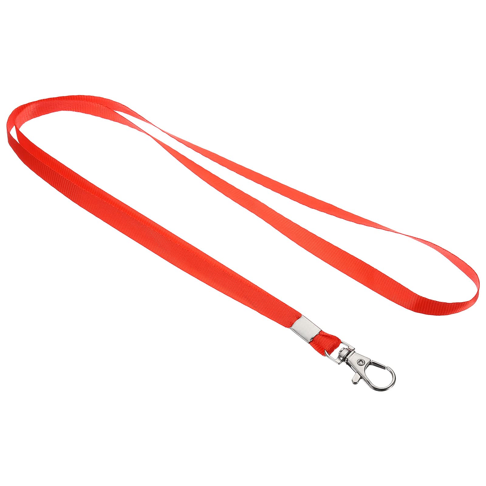 PATIKIL 17" Neck Lanyards, 20 Pack 0.4" Width Flat Strap Lanyard with Swivel Hook Clip for Name Tag Badges Holder ID Card Keys, Red — image 1