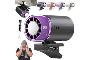 2026 New Car Clip On Air Conditioner Fan with LED Display - Mini Portable Portable Ac That Blow Cold Air, USB Rechargeable Ba