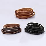 LolliBeads (TM) 3 mm Genuine Leather Cord Braiding