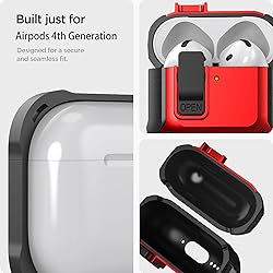 Olytop for Airpods 4 Case with Lock Clid, Rugged