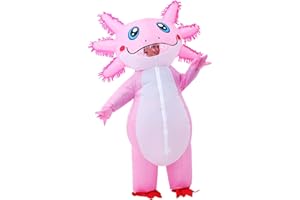 JOYBRO Inflatable Axolotl Costume Adult Funny Axolotl Inflatable Costume Blow up Costumes for Adults Halloween Costumes Women Men Full Body Animals Suit,Pink
