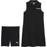 Puma Girls' 2-piece Sleeveless Tennis Dress and Shorts Set &ndash; Quick-Dry Performance Fabric with Polo Collar