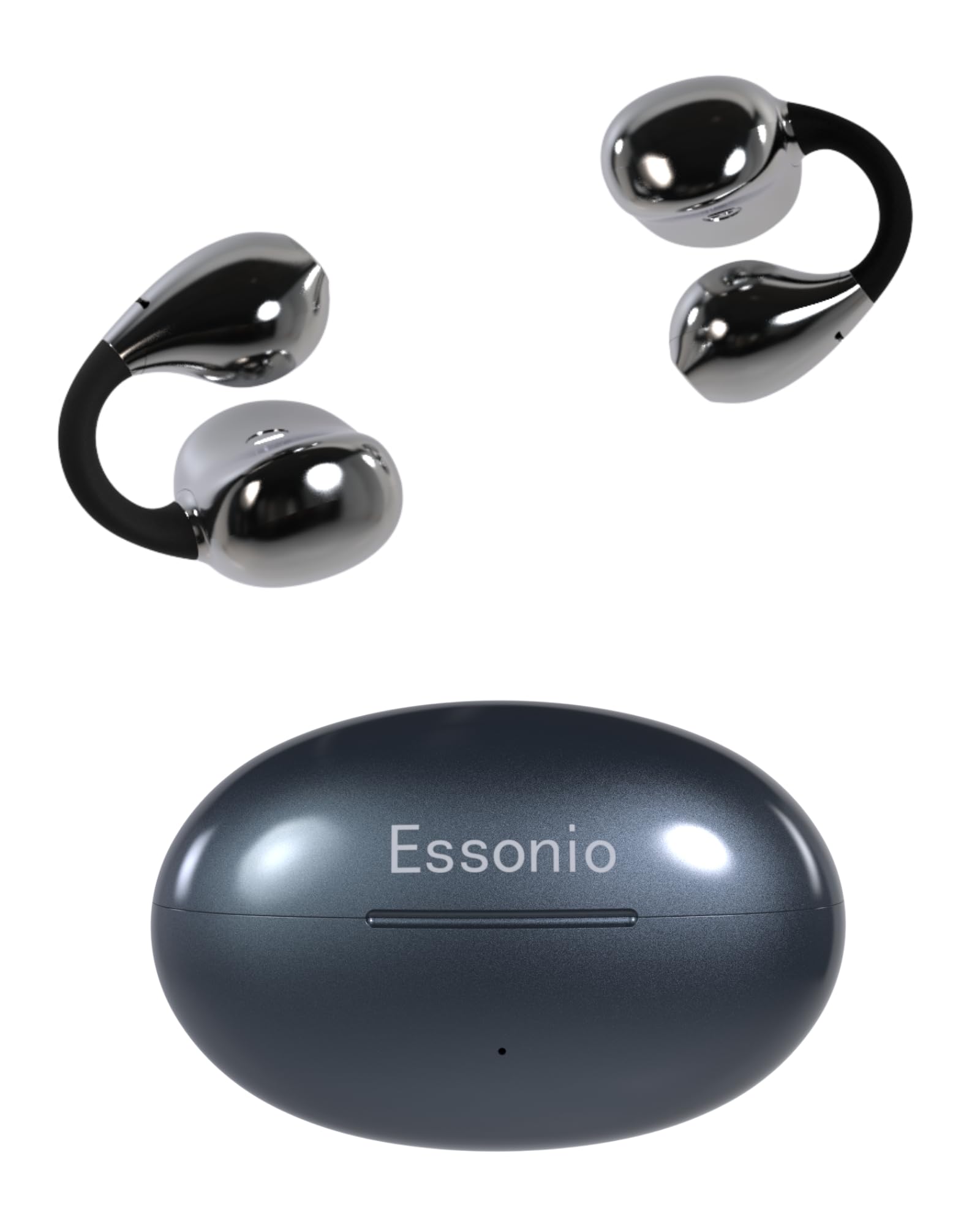 Photo 1 of Essonio Open Ear Earbuds, Bluetooth Clip-On Headphones with AI ENC Clear Calls All-Day Comfort, Secure Stable Fit Wireless Earbuds, Situational Awareness for Running, Small Ears, Work, Pocket-Sized