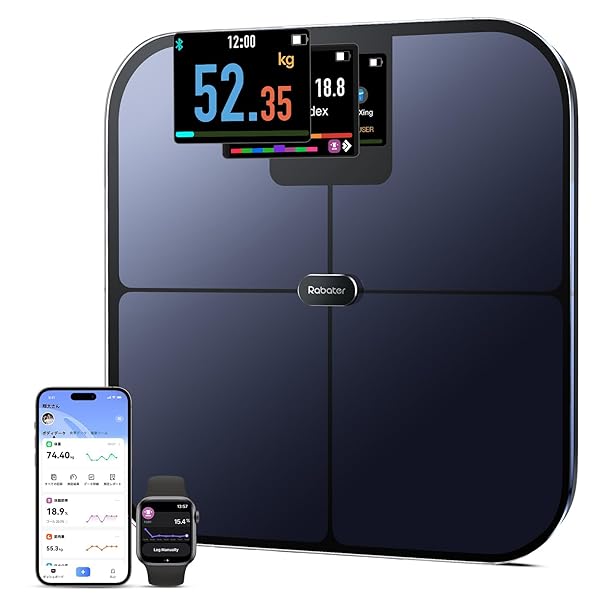RABATER SMART SCALE WITH LARGE COLOR DISPLAY, DIGITAL...