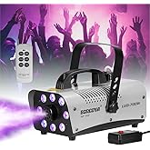 Fog Machine 700W with 8 LED Par Lights, Wireless Remote, and Auto Mode - Ideal for Parties, Halloween, and Stage Effects