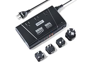 DOACE 800W Pure Sine Wave Voltage Converter US to Europe- 220V to 110V Converter for European Travel, Step Down Transformer w/ 35W PD USB for Hair Straightener Curler CPAP Toothbrush Laptop Cell Phone