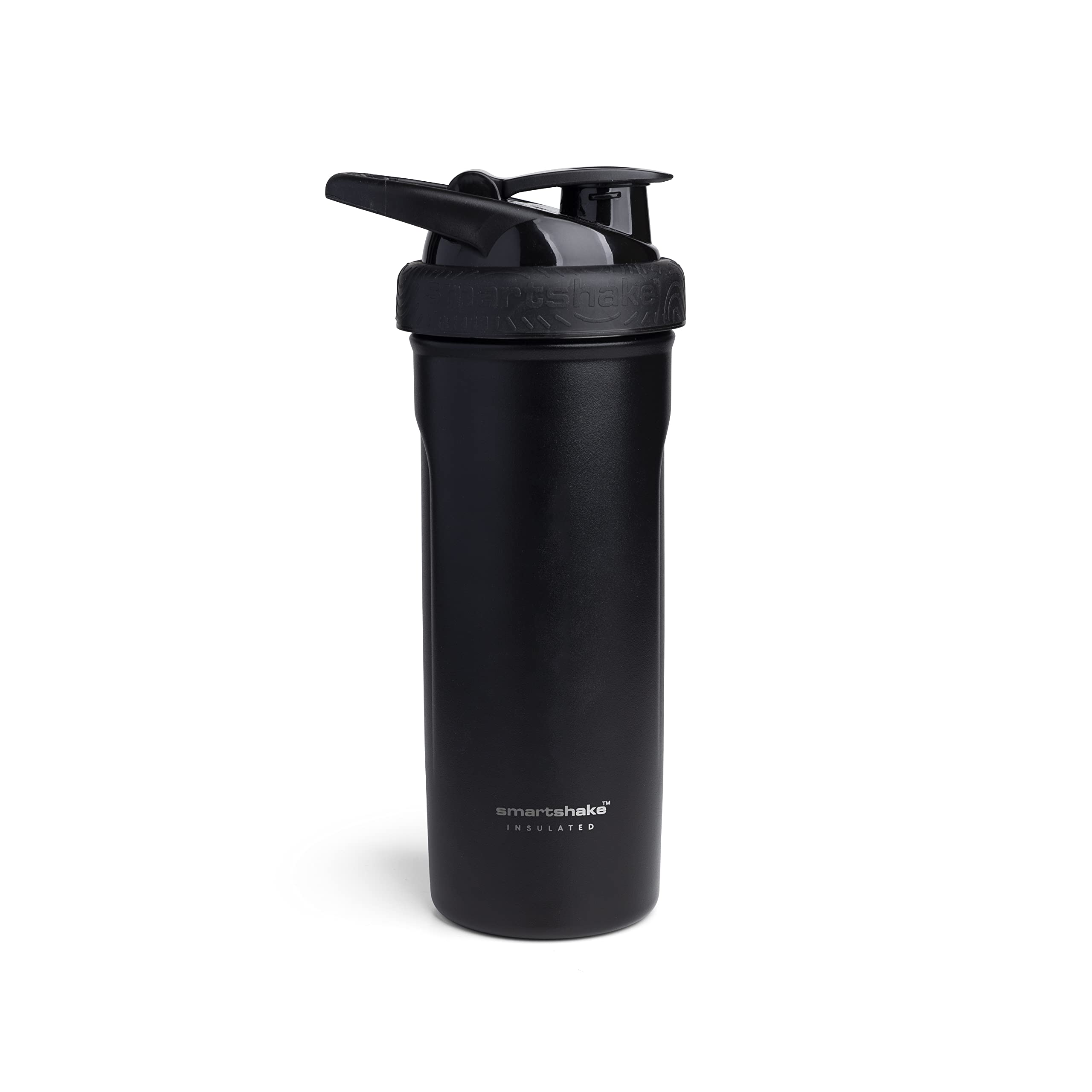 Smartshake Insulated Steel Shaker Bottle (750ml/25oz) | Double Wall Vacuum insulation with 18/8 Pro-Grade Durable Stainless Steel | Leakproof & Easy to Clean Water Bottle (Black) (11152001)