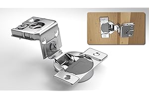 1-1/4 inch Overlay Face Frame Soft Closing Hinges, 105 Degree 6-Ways 3-Cam Adjustment Concealed Kitchen Cabinet Door Hinges w