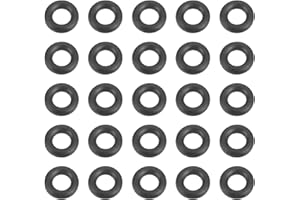HARFINGTON 50pcs Nitrile Rubber O-Rings 4.5mm OD 2.5mm ID 1mm Width Metric Buna-N NBR Sealing Gasket Plumbing Sealing Repair O Rings for Car Auto Vehicle Repair Faucet Air Gas