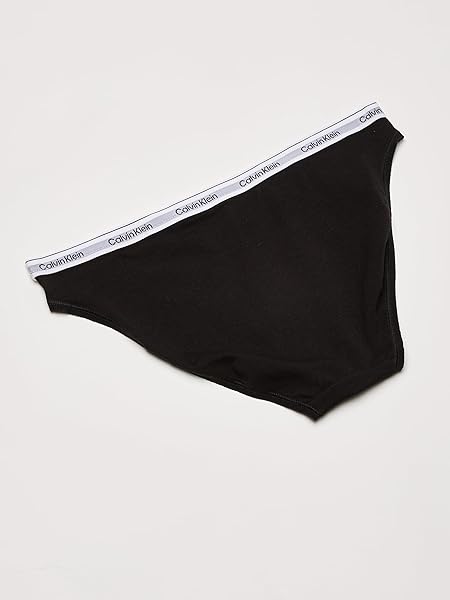 CALVIN KLEIN WOMEN’S MODERN LOGO BIKINI 3-PACK, BLACK/BLACK/BLACK, X-LARGE