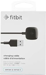 Fitbit Versa 3 Sense Charging Cable Black Official USB Fast Charger view 5