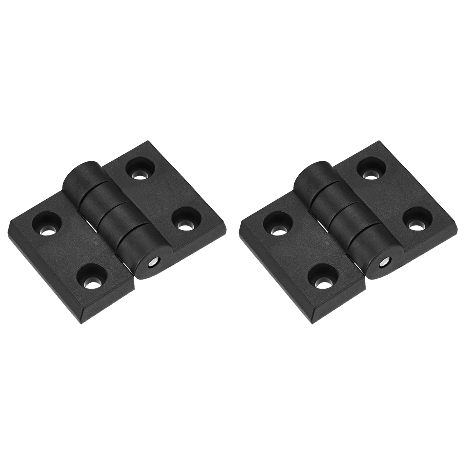 METALLIXITY Adjustable Folding Door Hinges (70mm) 2Pcs, ABS Nylon Hinges - for Gate Closet Door, Black