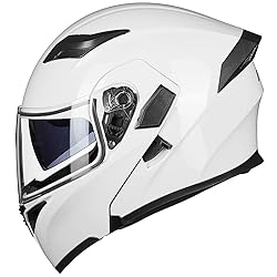 ILM Motorcycle Dual Visor Flip up Modular Full Face