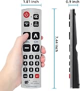 UNOCAR Big Button Universal Remote for LG Samsung Sony JVC Toshiba TVs view 8