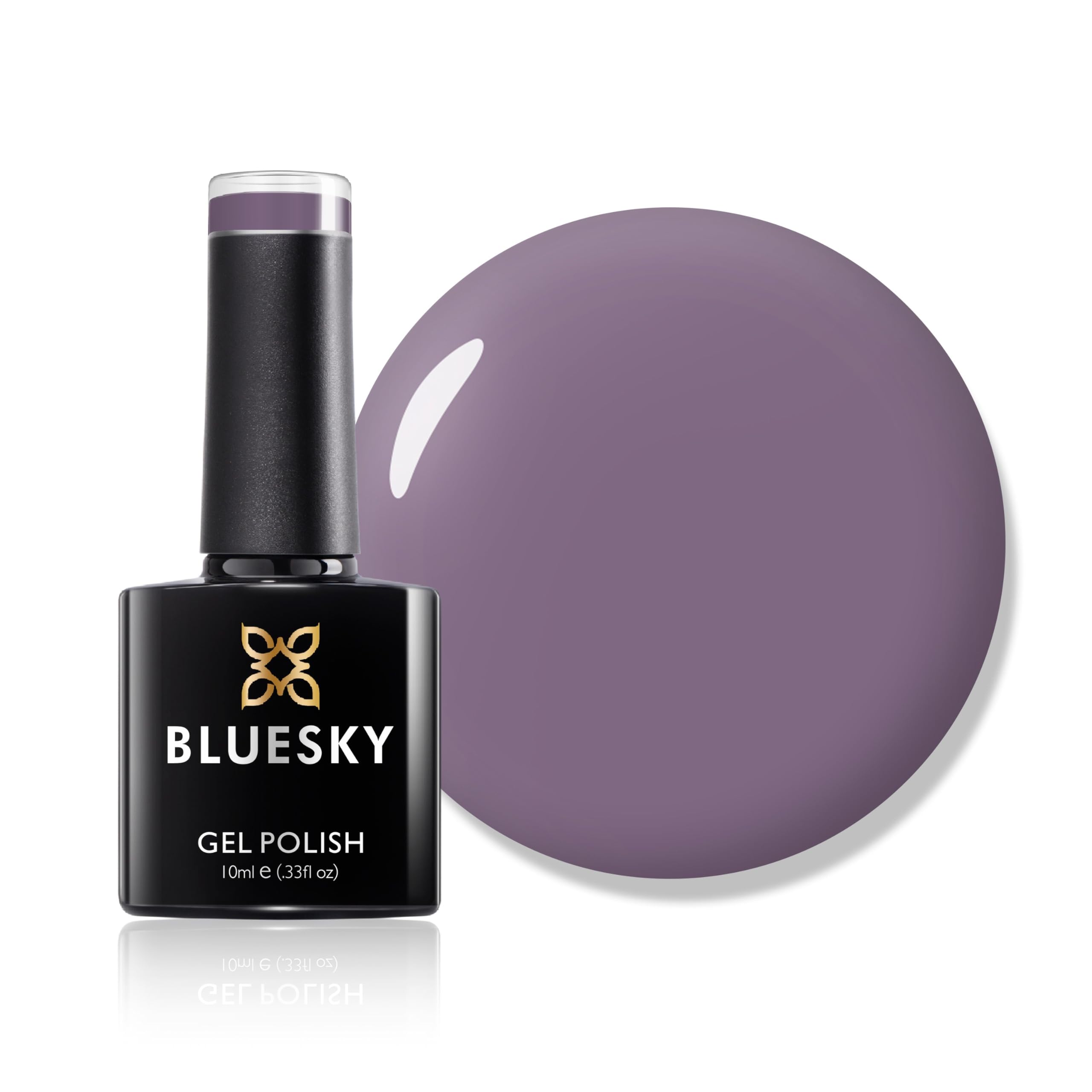 Bluesky Gel Nail Polish, Move Over Mauve BSH101, Dark Purple, Long Lasting, Chip Resistant, 10 ml (Requires Drying Under UV LED Lamp)