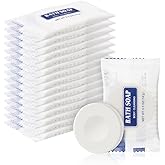 0.5 oz Bulk Travel Size Bars Soap, Individually Wrapped Small Face and Body Cleanser Round Soaps Toiletries Amenities for Hotel, Guest, Shelter, Charity, Motel, Vacation (30)
