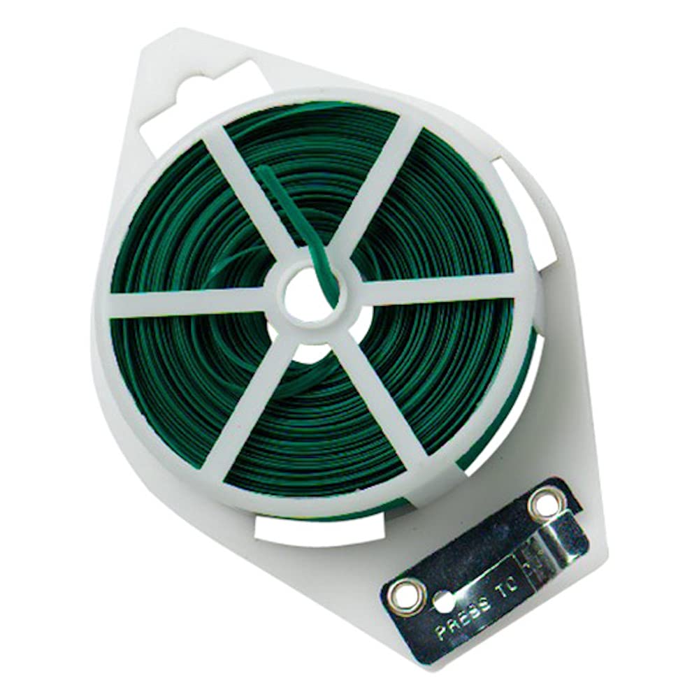Merriway® BH01222 Plant Twist Ties and Cutter, 50 Metre (165 feet) - Green Plastic