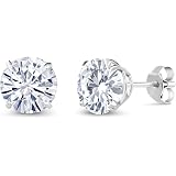 Limor 1.50ct Round Brilliant Cut Moissanite Stud Earrings | 14k Yellow Gold, Charles & Colvard