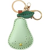 Fuerxy Cute Fruit Keychain, Hand-Sewn Bag Charms for Tote Bags Purse Handbags PU Bag Accessories