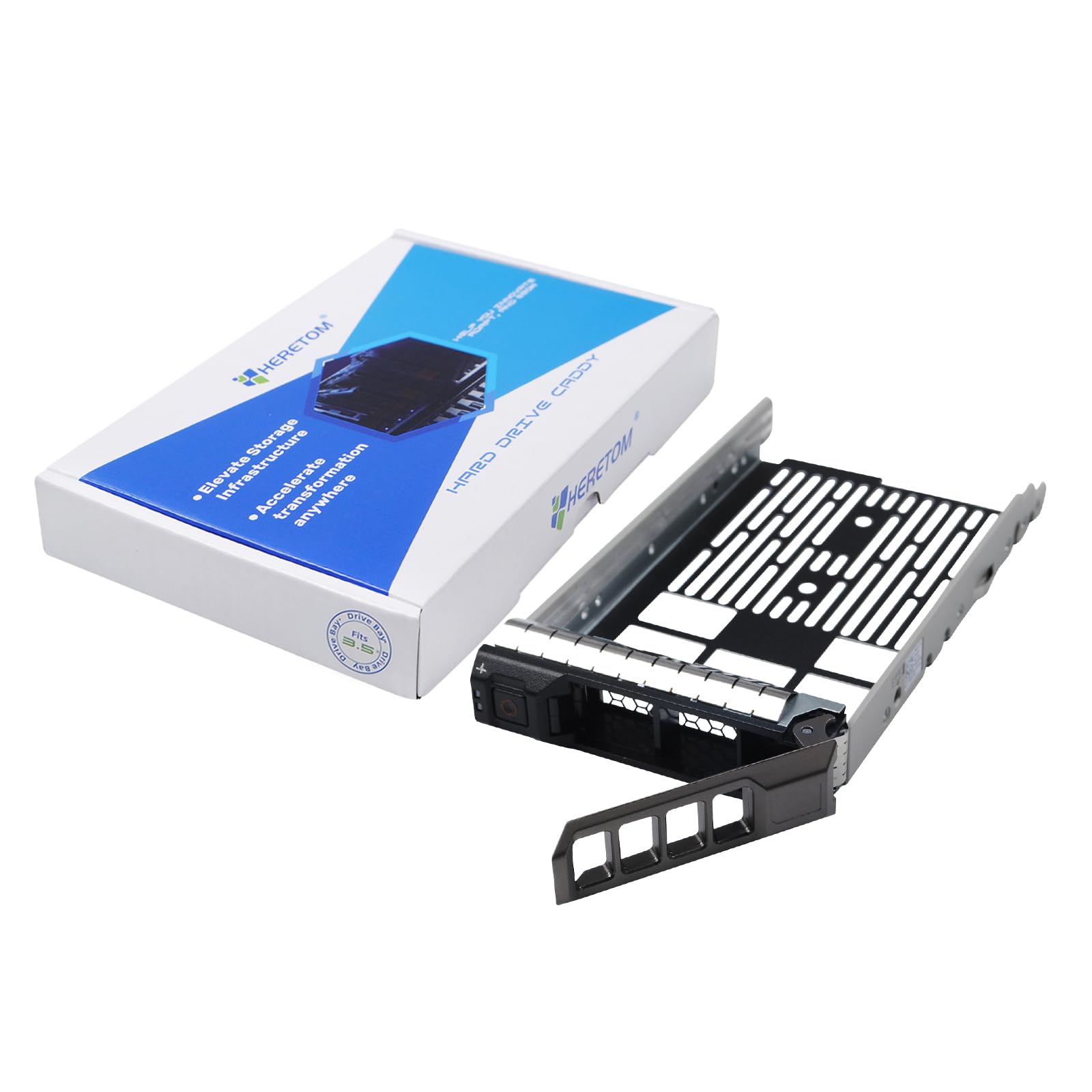 Heretom 3.5" SAS SATA Hard Drive Caddy Tray for Dell PowerEdge Server - T440 T640 R330 R430 T430 R630 T630 R730 R730XD R830 R930 and More - Hot Swap Bracket