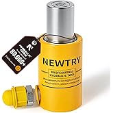NEWTRY 10T Short Hydraulic Ram Jack, 2" Stroke Porta Power Ram Auto Retract | For Quick Cycle, Lifting For Shipbuilding, Bridge &amp; Construction, Compact, Steel &amp; Portable