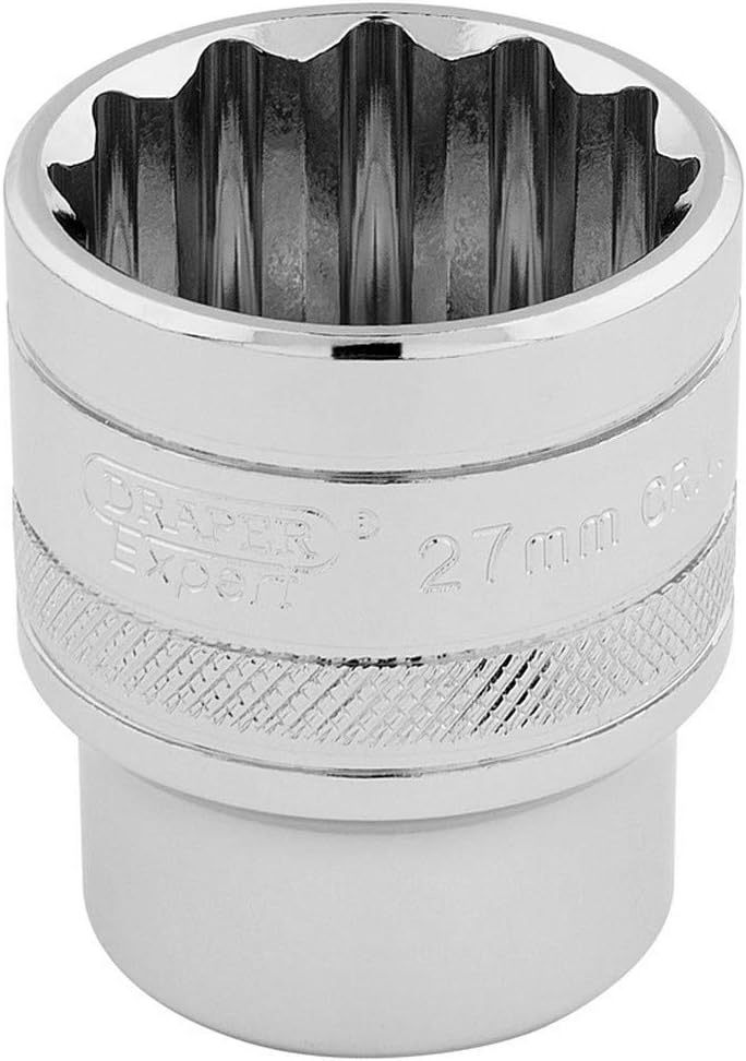 Draper 33442 1/2 Inch Square Drive 12 Point Socket 27mm