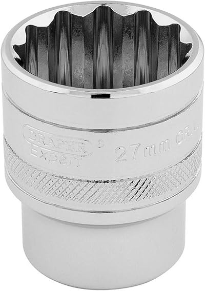 Draper 33442 1/2 Inch Square Drive 12 Point Socket 27mm