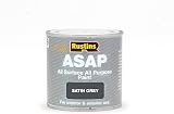 Rustins ASAP Paint Grey 500ml - Quick-Drying, Low Odour, Indoor Use