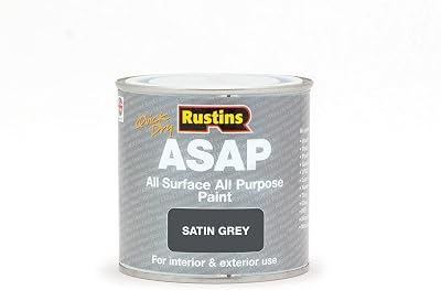 Rustins ASAPAG250 Quick-Drying Satin Paint Grey 250 ml