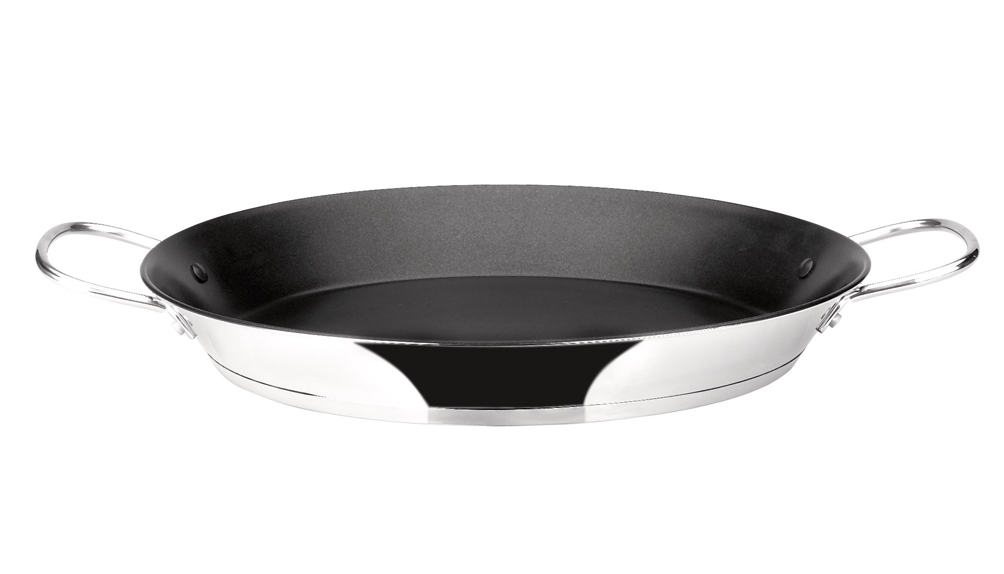 IBILI Bistrot Paella Pan, 28 cm, Stainless Steel, Non-Stick, 2 Servings, Suitable for Induction Hobs