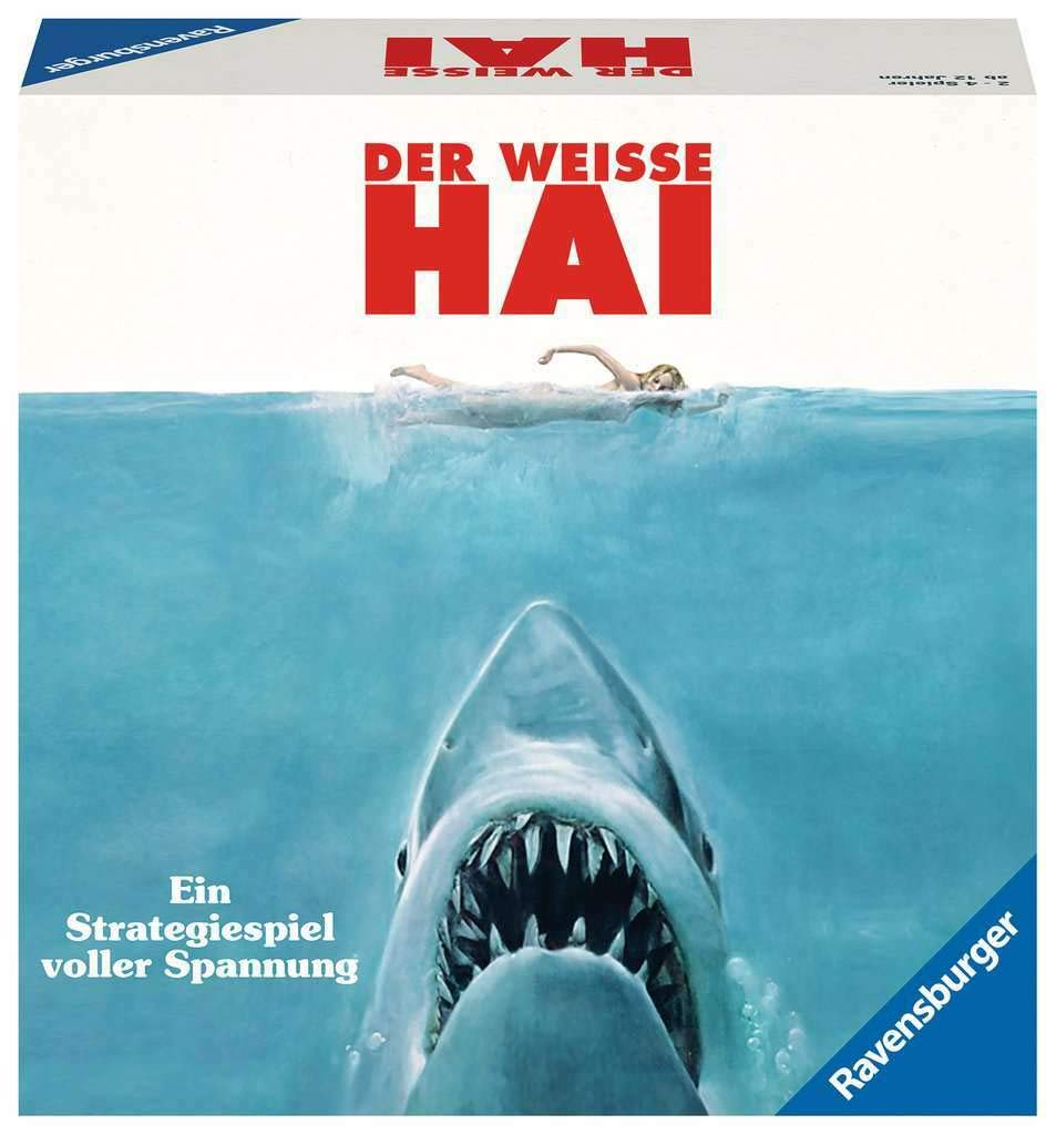 Ravensburger Brettspiel Der Weisse Hai - Spannendes Strategiespiel für Erwachsene und Kinder ab 12 Jahren, Spiel zum berühmten Filmklassiker für 2-4 Spieler [Exklusiv bei Amazon]
