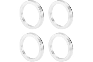 INFINAUTO Car Wheel Hub Centric Rings OD 71.1mm to ID 56.1mm Wheels Center Shaft Shock Absorbing Hubrings Aluminium Alloy Silver Tone Durable