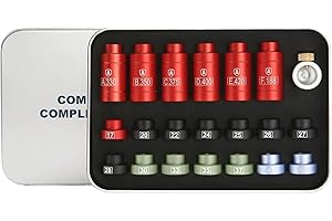 Bullet & Headspace Gauge Comparator Kit, Precision Headspace Gauge Comparator Set with 14 Inserts & 6 Bushings, Reloading Sup