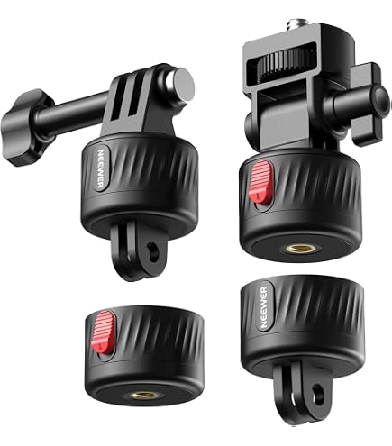 Caméra D'Action Quad Lock 360 Head - Support Rotation 360° Compatible GoPro, OSMO Action, Caméras Et Smartphones