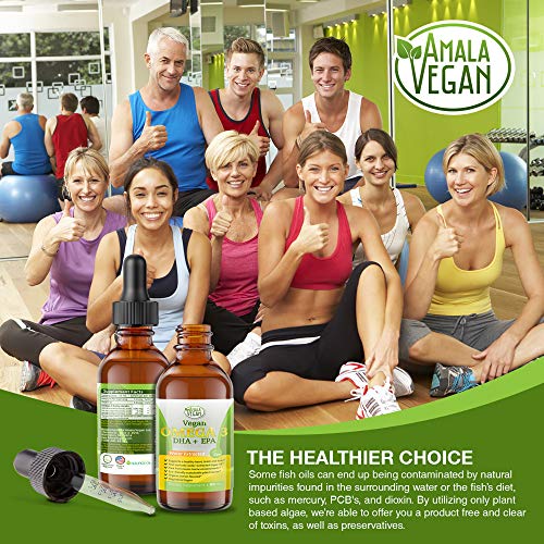 Potent & Organic Vegan Omega 3 Liquid Supplement Better Than Fish Oil