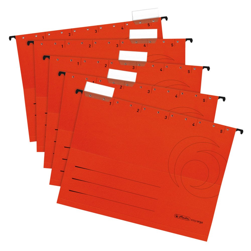 Herlitz A4 Suspension File - Red (5 Pieces) — image 1