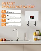 YUCHENGTECH 3000W Mini Instant Water Heater Tankless Electric 220V Remote view 2