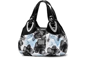NICOLE & DORIS Ladies Fashion Handbags Elegant Top-handle Bags for Women Floral Shoulder Bags PU Leather